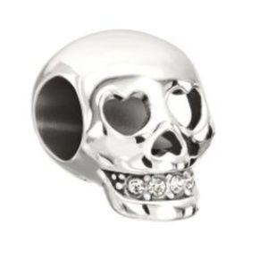 .925 Sterling Silver Chamilia Skull Charm